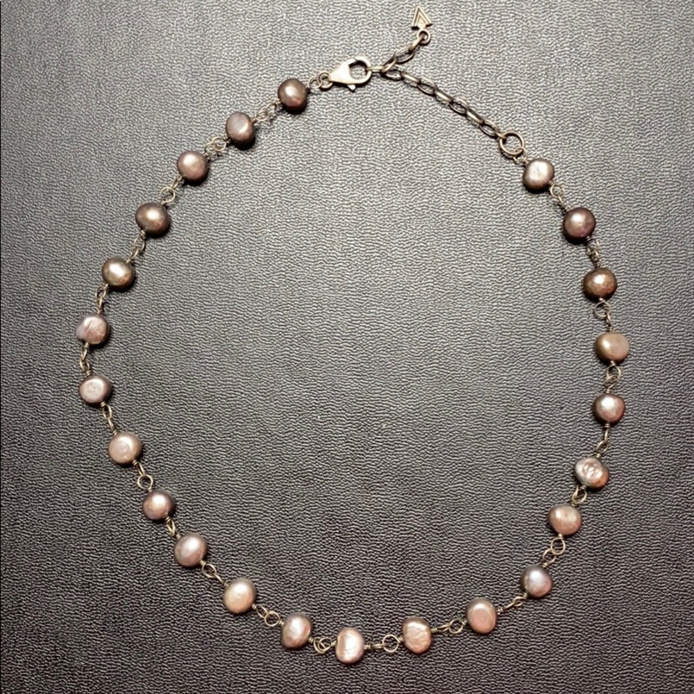 Retired Silpada Gray Freshwater Pearl Necklace